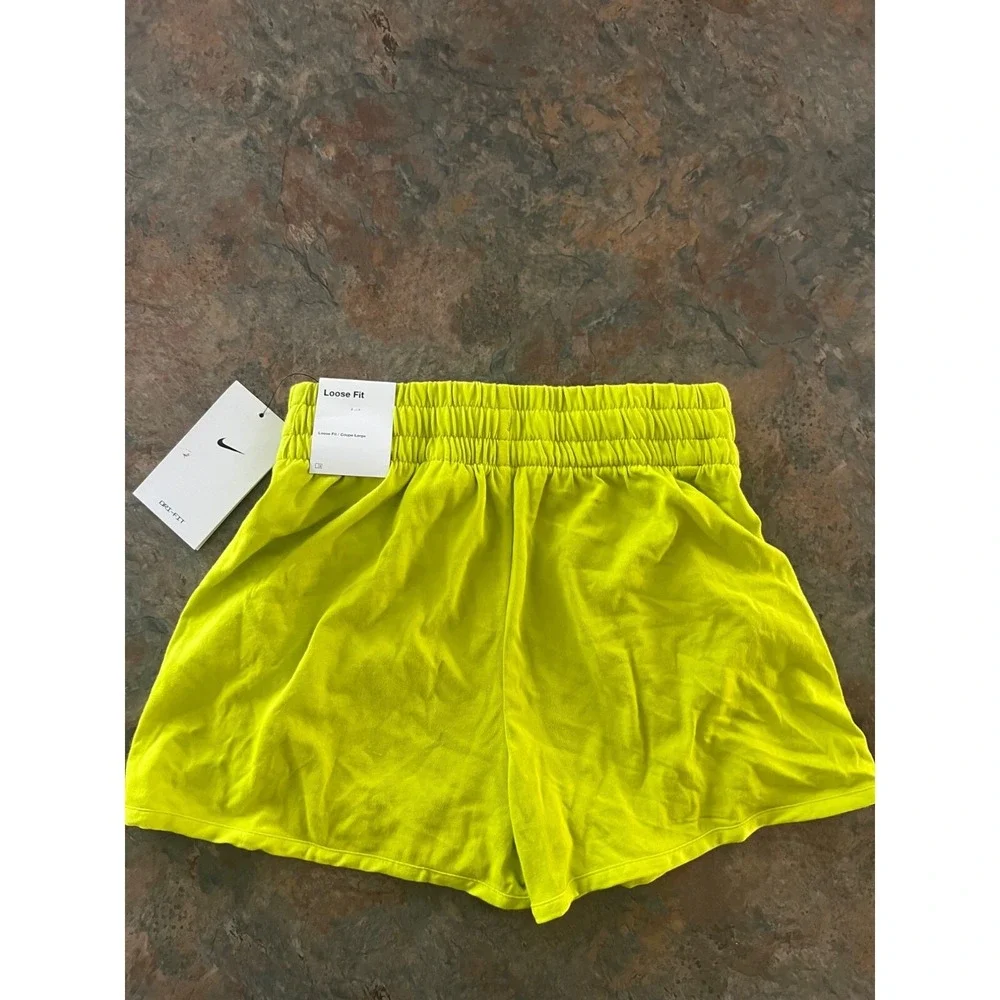 Nike Kids Training Shorts - Neon Yellow Loose Fit S